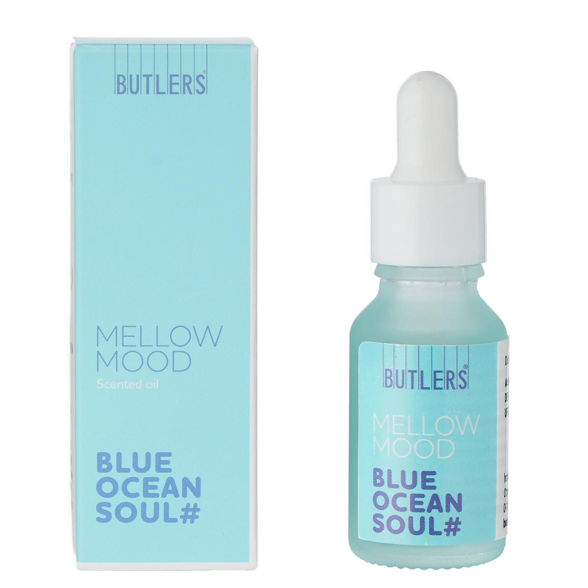 DUFTÖL Mellow Mood Blue Ocean Soul - Pastellblau, Glas (3/9/3cm) - Butlers