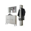 GARDEROBE Erna 3-tlg. 163x32x187 Kreidegrau matt Lack - Hellgrau, Holzwerkstoff (163/187/32cm) - 58aufmkessel