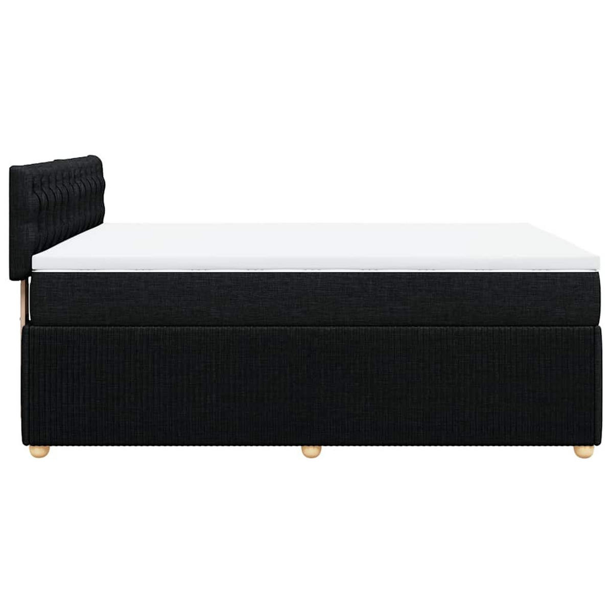 BOXSPRINGBETT 160/200 Cm Schwarz Gewebe - Schwarz, Textil (160/200cm) - vidaXL