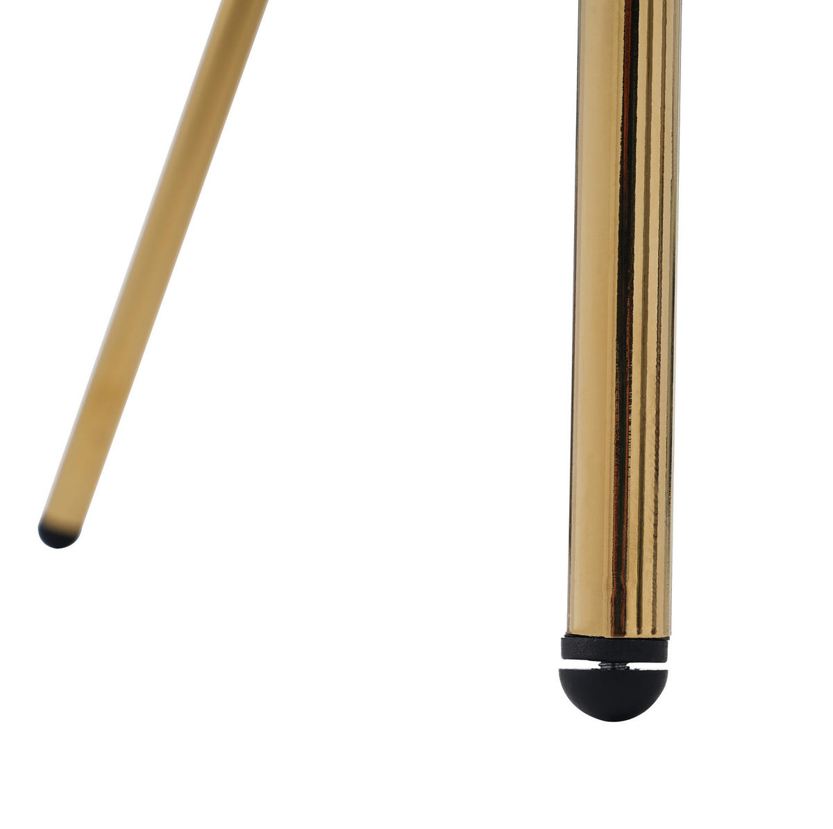 STUHL 6er-Set mit Metallbeinen Kunstfell Weiß - Weiß, Metall (57/77/57cm) - Meubliv