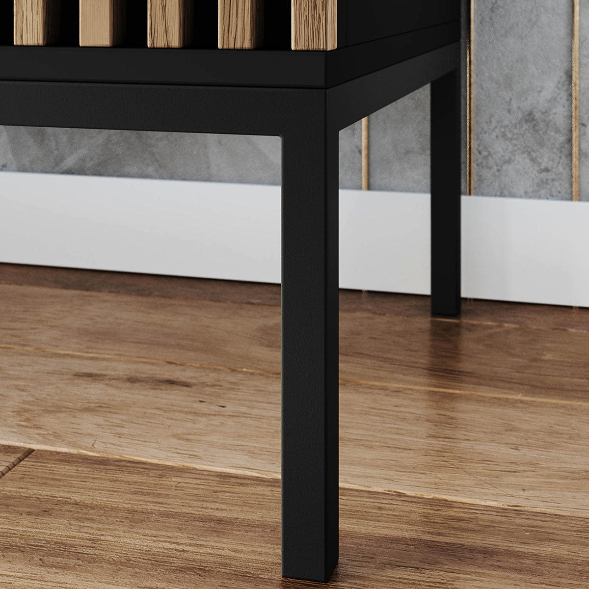 TV OMARICA Melchior Črna - črna, leseni material (150/60/40cm) - Petits-meubles