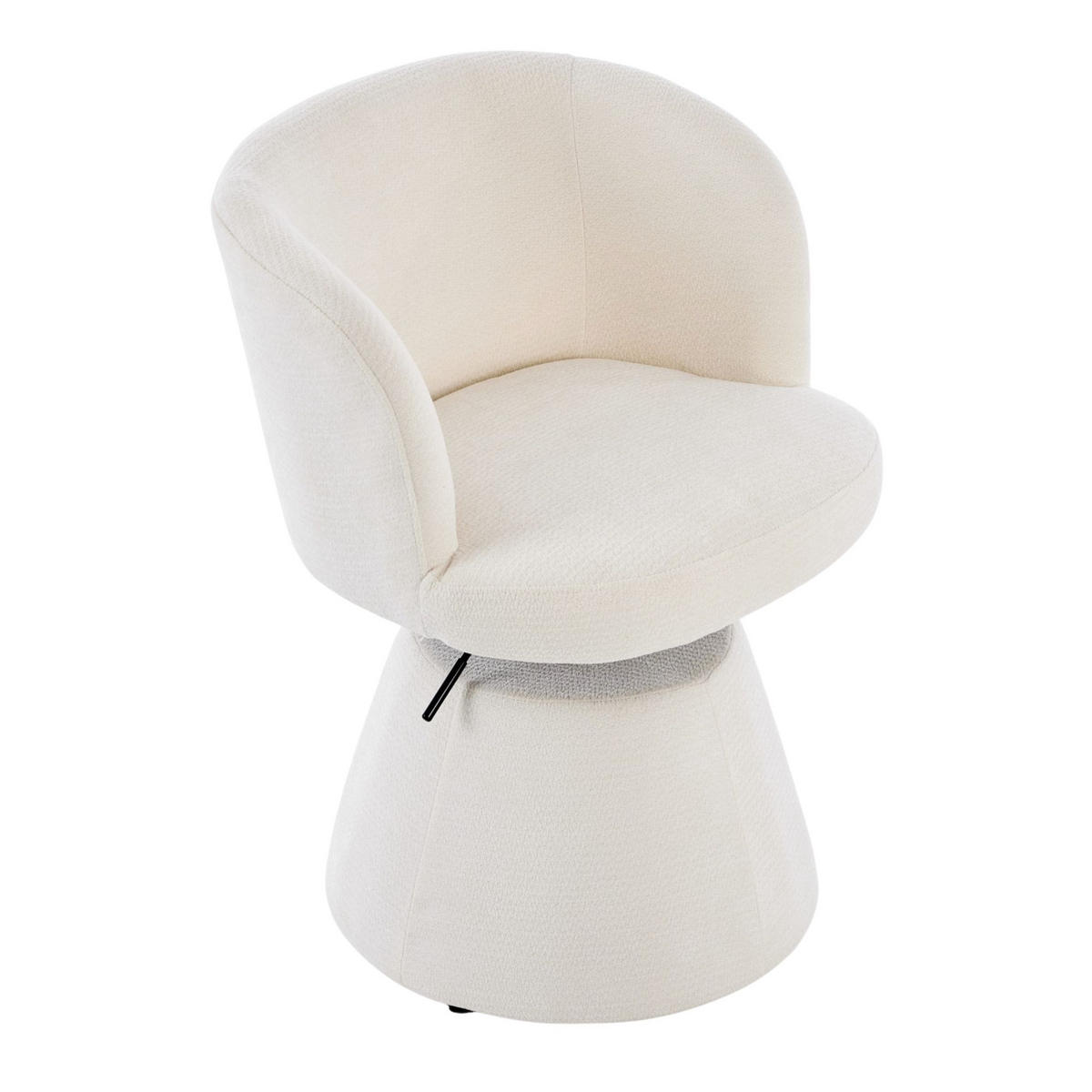 DREHSTUHL Höhenverstellbar 360° Barhocker Chenille - Beige, Textil (57.5/92.5/60cm) - Urban Meuble