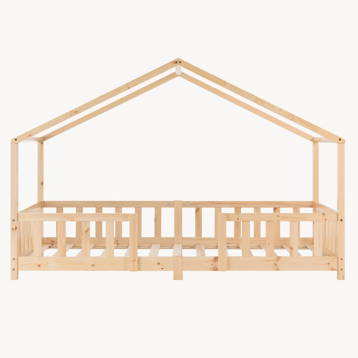 DETSKÁ POSTEĽ Treviolo - prírodná farba, drevo (90/200cm) - [en.casa]