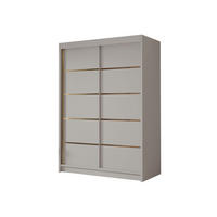 SCHIEBETÜRENSCHRANK Lungo IV - Goldfarben/Naturfarben, Holzwerkstoff/Metall (120/200/58cm) - MIRJAN24