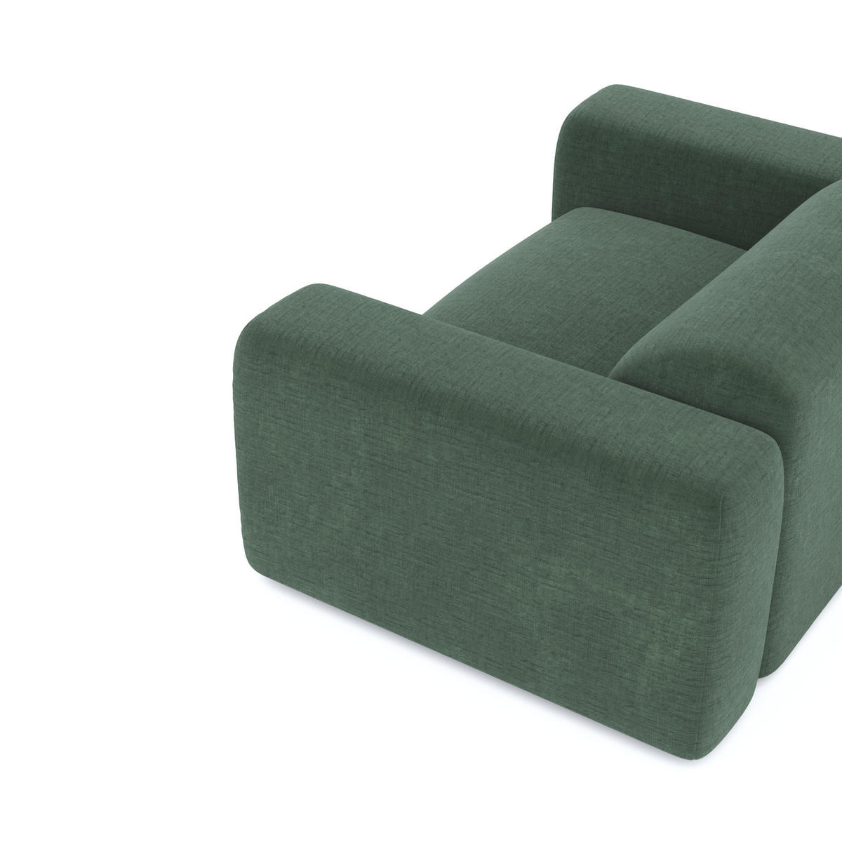 SESSEL Texturierter Samt Smaragdgrün 130cm - Smaragdgrün, Textil (130/73/97cm) - Sia Home