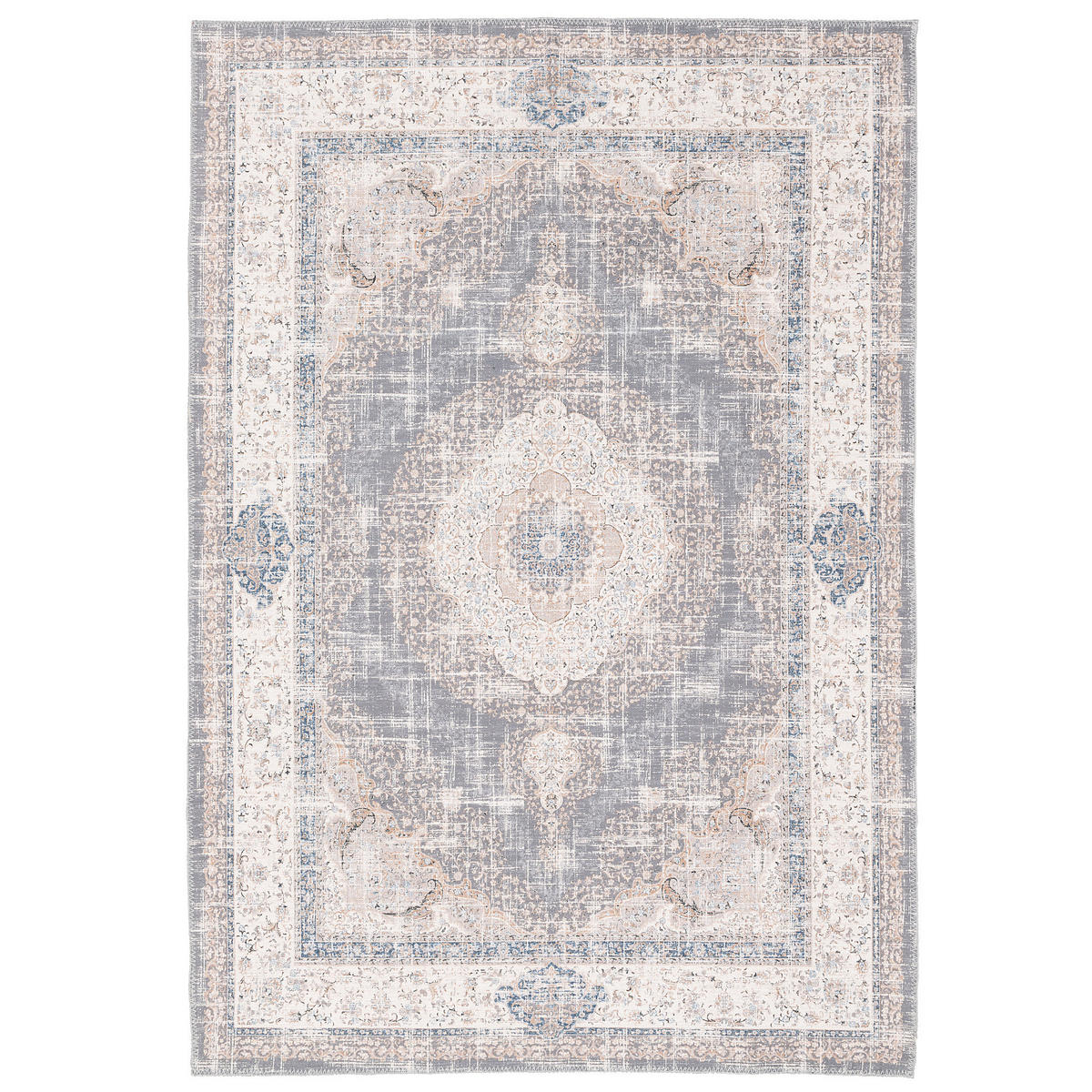 VINTAGE DESIGNERTEPPICH FINESSE ORIENT MEDAILLON - Beige/Grau, Textil (160/230cm) - Pergamon