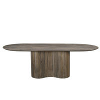 ESSTISCH oval aus Holz 240cm, braun - Braun, Holz (240/100/77cm) - Giga Meubel