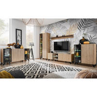 WOHNZIMMER-SET 5-TLG. Laterza-164 - Braun, Holzwerkstoff (480/192/45cm) - Lomado
