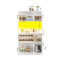 BUFFET 100/40/180 cm weiß aus MDF mit LED und Steckdose - Weiß, Holzwerkstoff (100/180/40cm) - OKWISH
