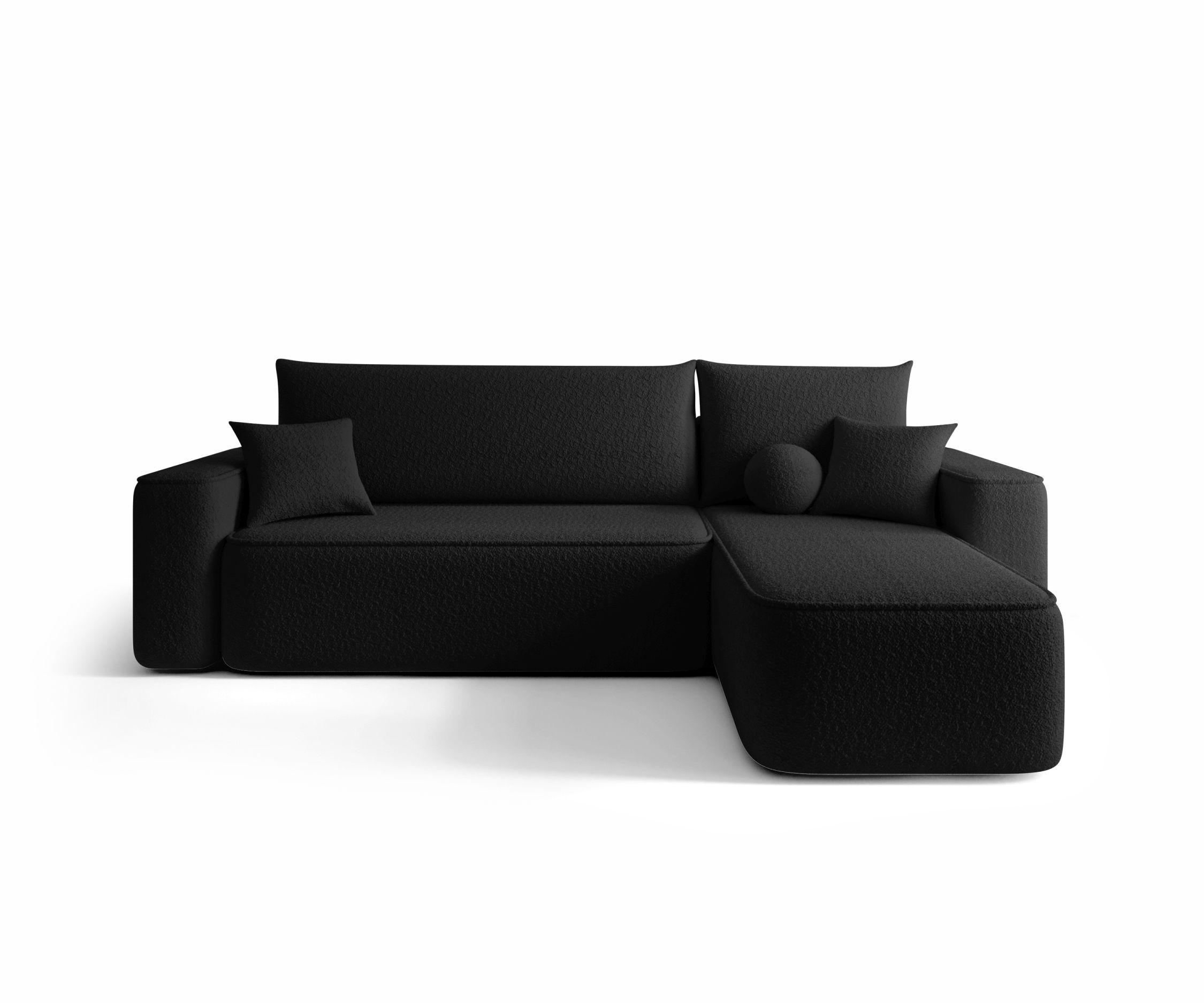 ECKSOFA mit Schlaffunktion SENNO Quelle 100 Rechts - Schwarz, Textil (250/150cm) - Bedante