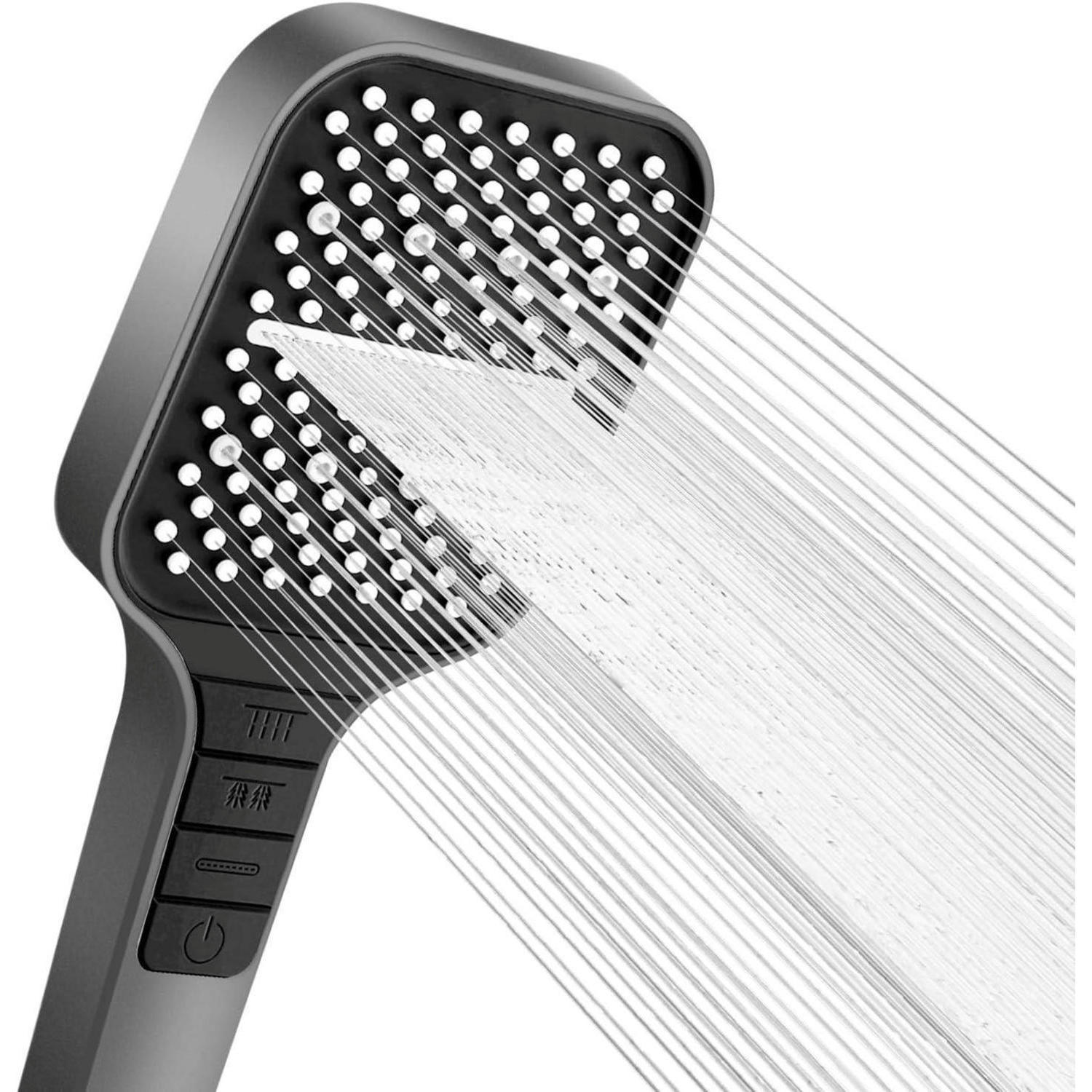 HANDBRAUSE 7 Strahlarten Grau - Grau, Kunststoff (10.5/12.7/26cm)