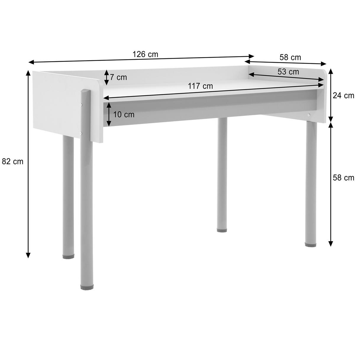 SCHREIBTISCH Boreo mit braunen Metallbeinen, 126 cm, Kaschmir+Hellbraun - Hellbraun/Kaschmir, Metall (58/126/82cm) - Beautysofa