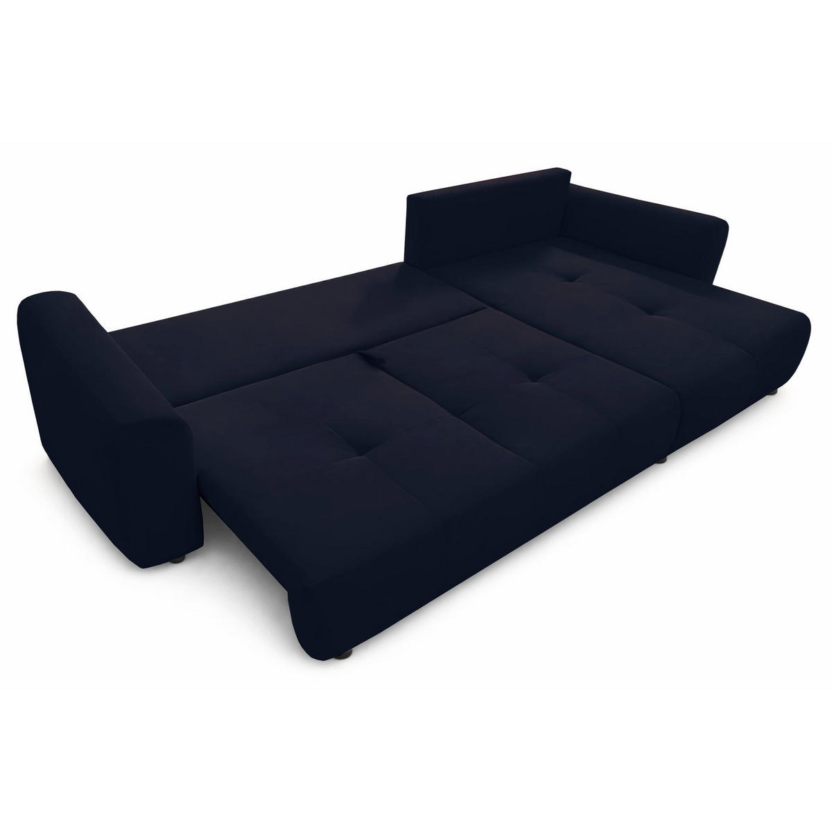 ROHOVÁ POHOVKA Olido Tmavě modrý Velur - černá/tmavě modrá, textil/plast (279/150cm) - Selsey
