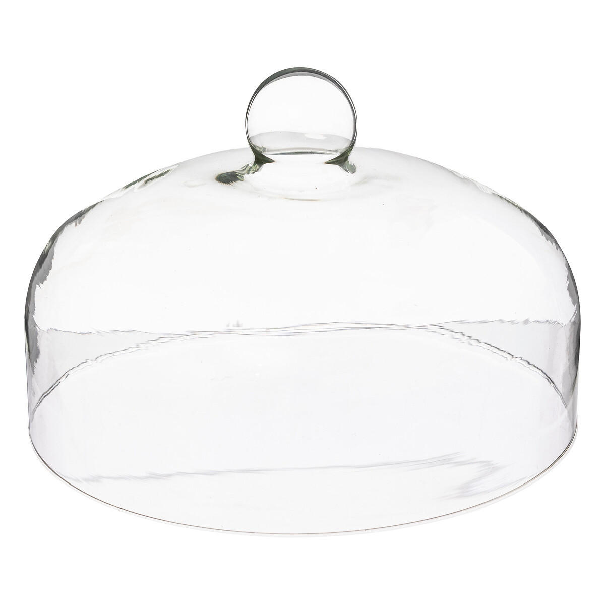 DEKOTABLETT mit Glasglocke Akazienholz Ø 28 cm, 19 cm - Braun, Glas (28/19/28cm) - Secret de Gourmet