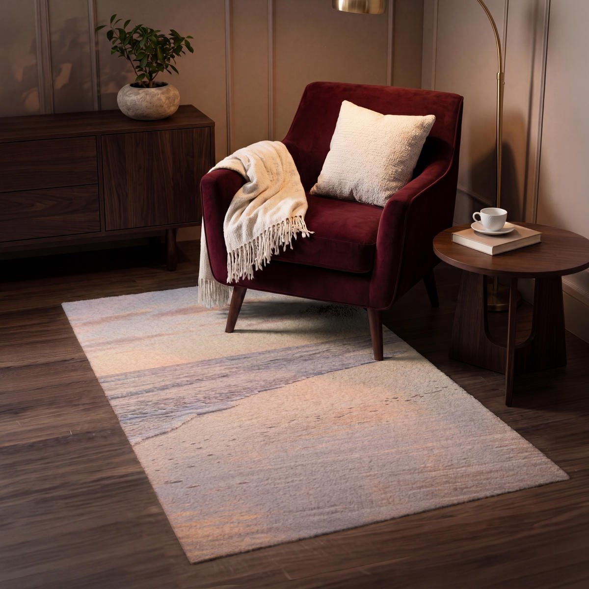 KOBERCE - Pláž - Príboj - Oblaky - 80x120 cm - svetloružová, textil/plast (80/0.4cm) - OnlyWow