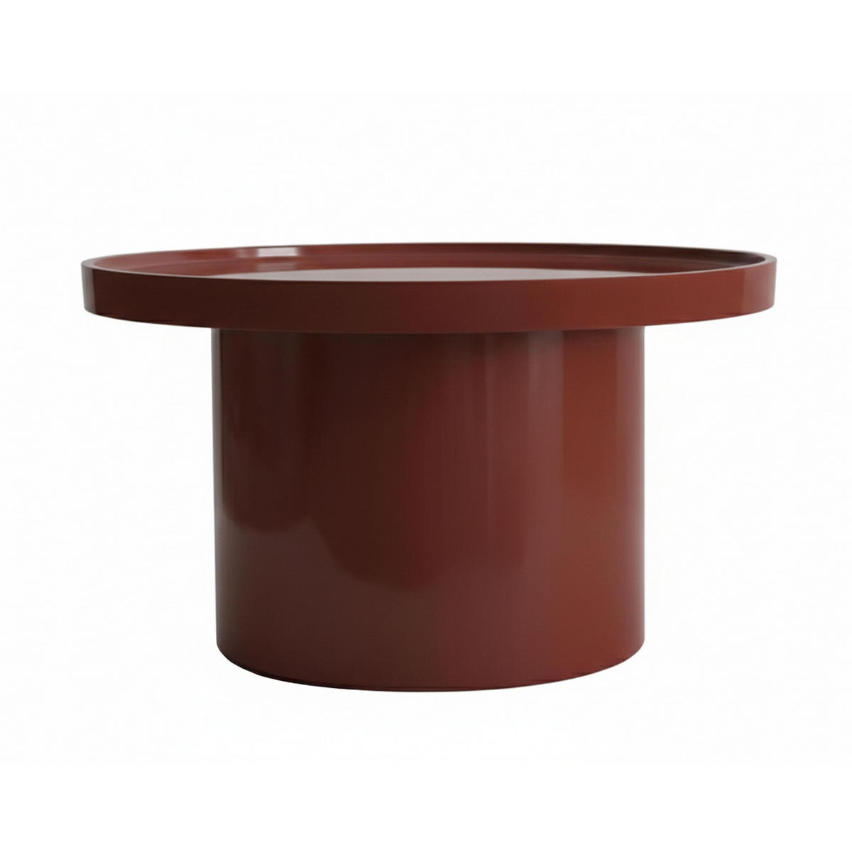 COUCHTISCH, Bordeauxrot - Lila, Holzwerkstoff (50/50/30cm) - Oviala