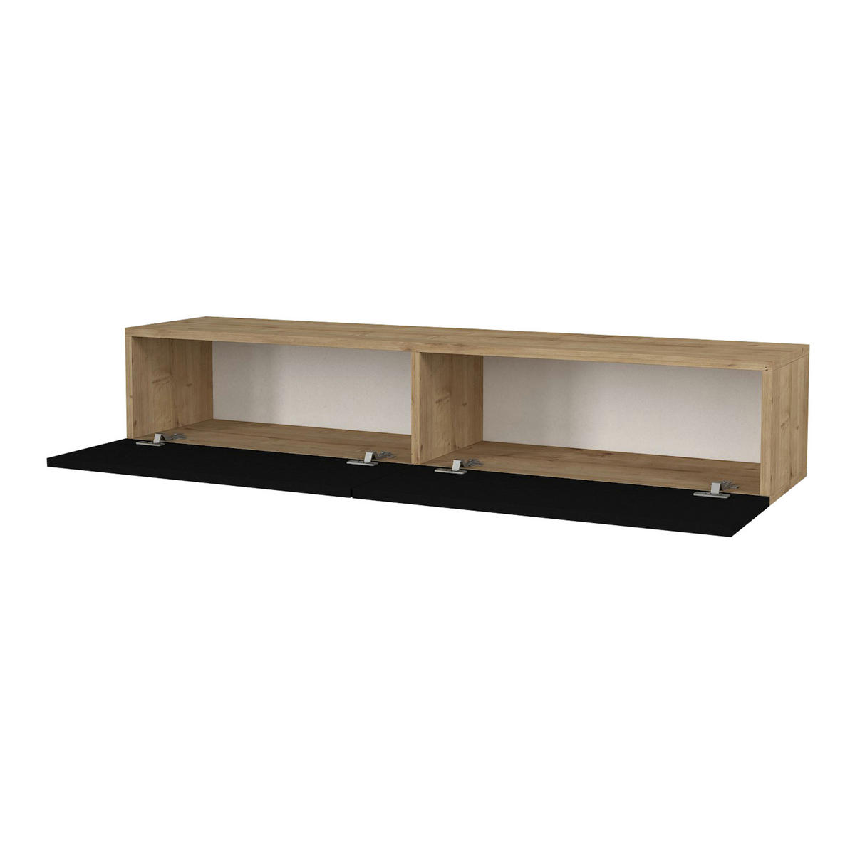 TV-ELEMENT Toivakka - Schwarz, Holzwerkstoff (135/25/31cm) - [en.casa]