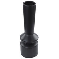 BLUMENVASE Dolomit schwarz Peania - Schwarz, Keramik (30cm) - Beliani