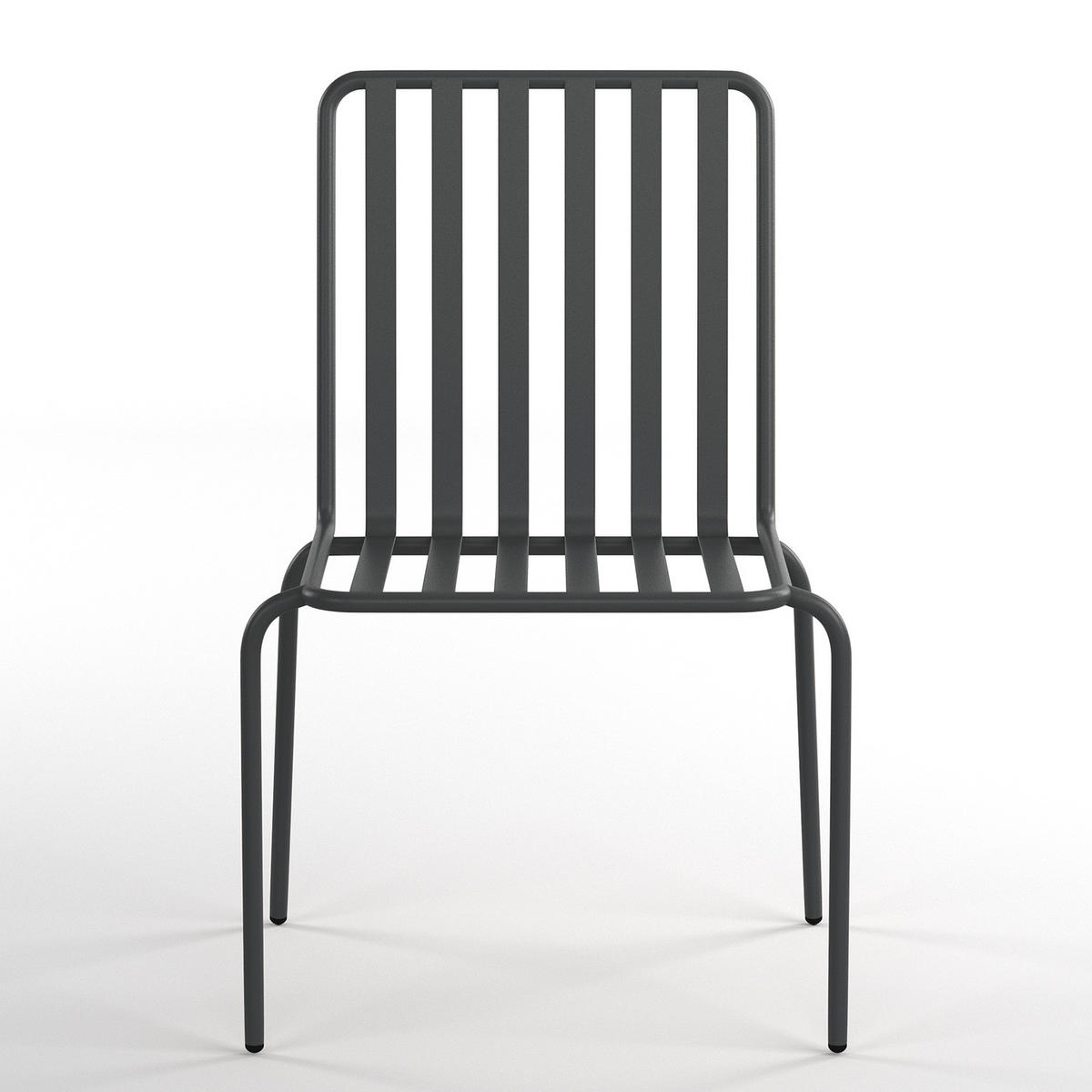 GARTENSTUHL - 2er-Set - Stahl - Anthrazit, Textil/Metall (54/87/57cm) - home24