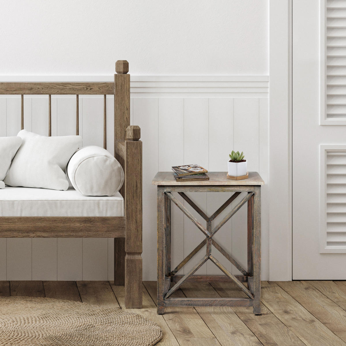 BEISTELLTISCH rechteckig Grau Ø 45/55 cm - Grau, Holz (55/45/55cm) - WOMO-DESIGN