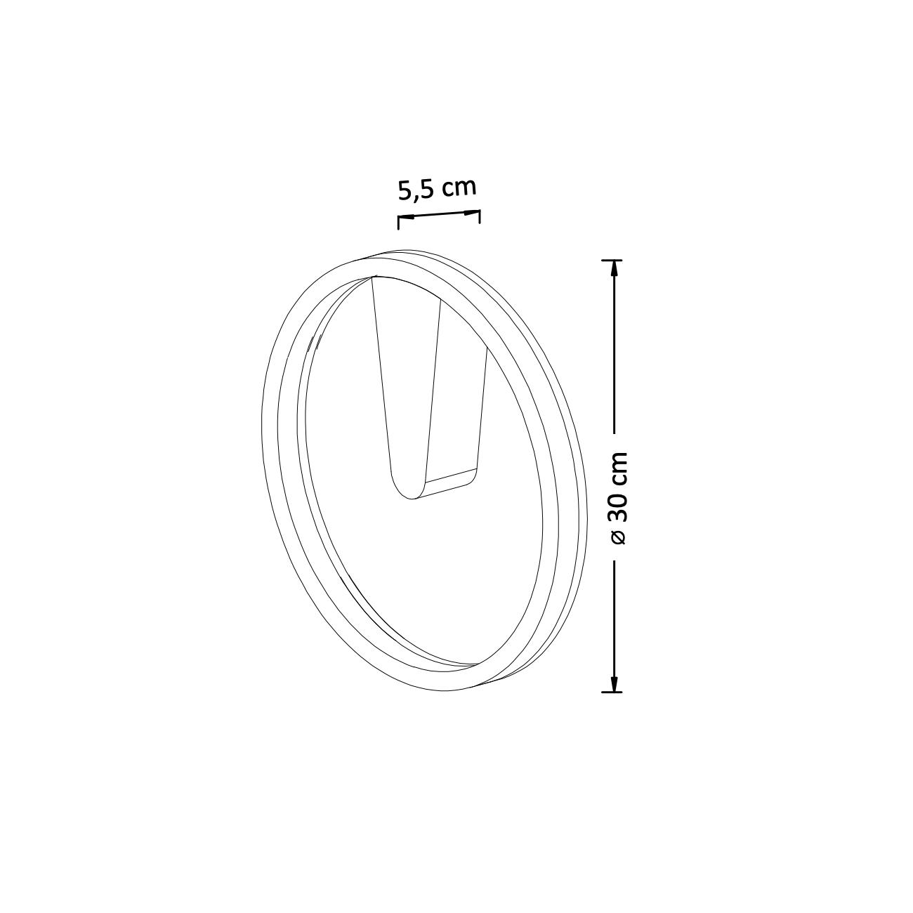 WANDLEUCHTE Scott, Schwarz, 30cm - Schwarz, Metall (30/30/5cm) - KOSILUM