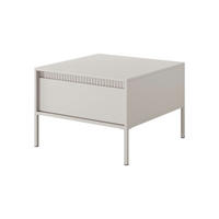 COUCHTISCH SELBU STO1 Reliefierte Fronten aus MDF-Platte Beige Beige - Beige, Holzwerkstoff (68/68/49cm) - Komodee