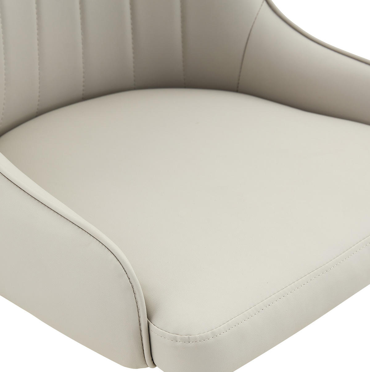 STUHL 2er-Set mit PU-Bezug Warm Grey - Grau, Metall (44/91/47.3cm) - Meubliv