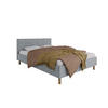 POLSTERBETT ALMORE 140x200cm Elegantes Polsterbett für modernen Wohnstil , Taschenfederkernmatratze mit kokos KORNOS (20cm), hellgrau - Hellgrau, Holz - Panda Möbel