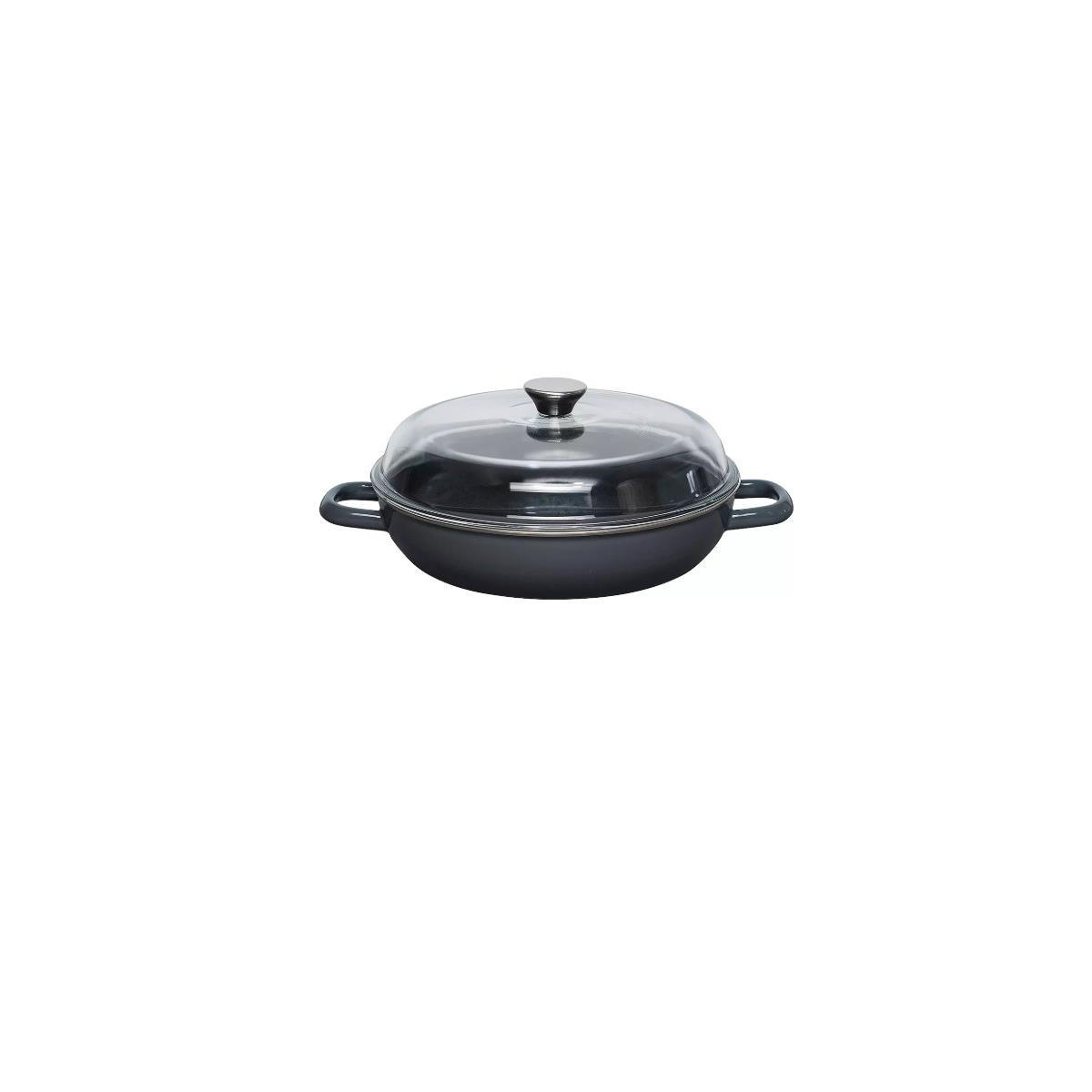 SCHMORPFANNE 3360037 - Dunkelgrau, Metall (28cm) - Riess