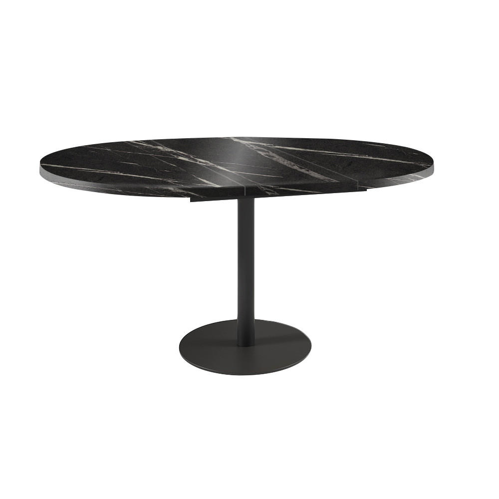 ESSTISCH Borte Pietra Grigia Schwarz / Schwarz 100/138 / 100 / 76cm - Schwarz, Holz/Holzwerkstoff (100/100/76cm) - Feldmann-Wohnen