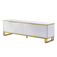 TV-SCHRANK mit 4 Türen 160 x 37,5 x 48 cm Weiß MDF - Weiß, Holzwerkstoff (37.5/48/160cm) - Beauniv