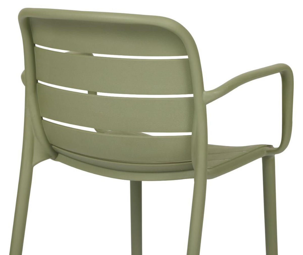 GARTENSTUHL, Silja, Grün, Kunststoff, 55 x 57 x 80 cm - Grün, Kunststoff (55/80/57cm) - ebuy24