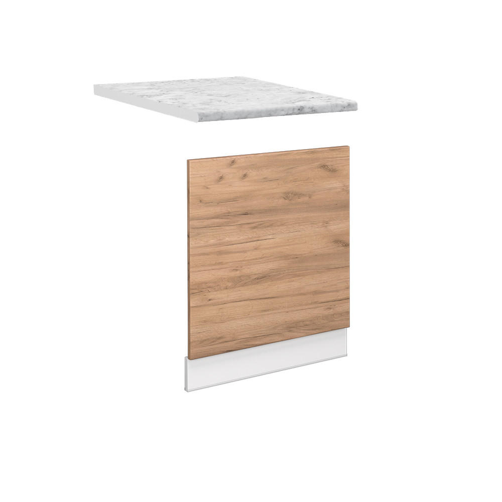 FRONTBLENDE Fame-Line Goldkraft Eiche 60 cm, AP Marmor - Honigeiche/Eiche Wotan, Holzwerkstoff (60/67.4/1.6cm) - Vicco