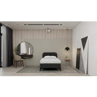 POLSTERBETT Mavilo 100 x 200 cm mit Bettkasten und Lattenrost, Taschenfederkernmatratze mit Kokos 20cm - schwarz - Schwarz, Holz (100/200cm) - Homesy