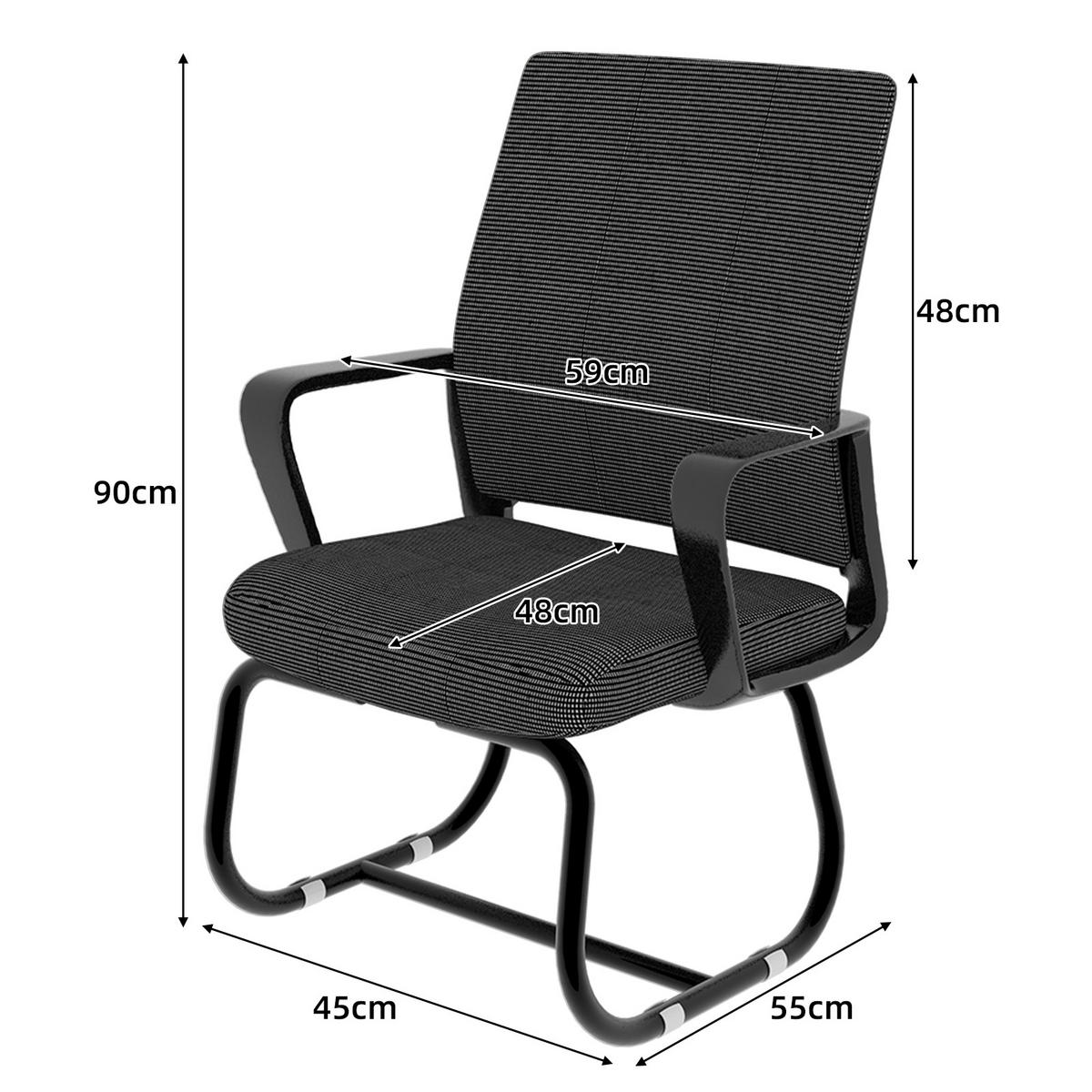 BÜROSTUHL Netz Schwarz - Schwarz, Textil/Metall (59/90/55cm) - WISHDOR
