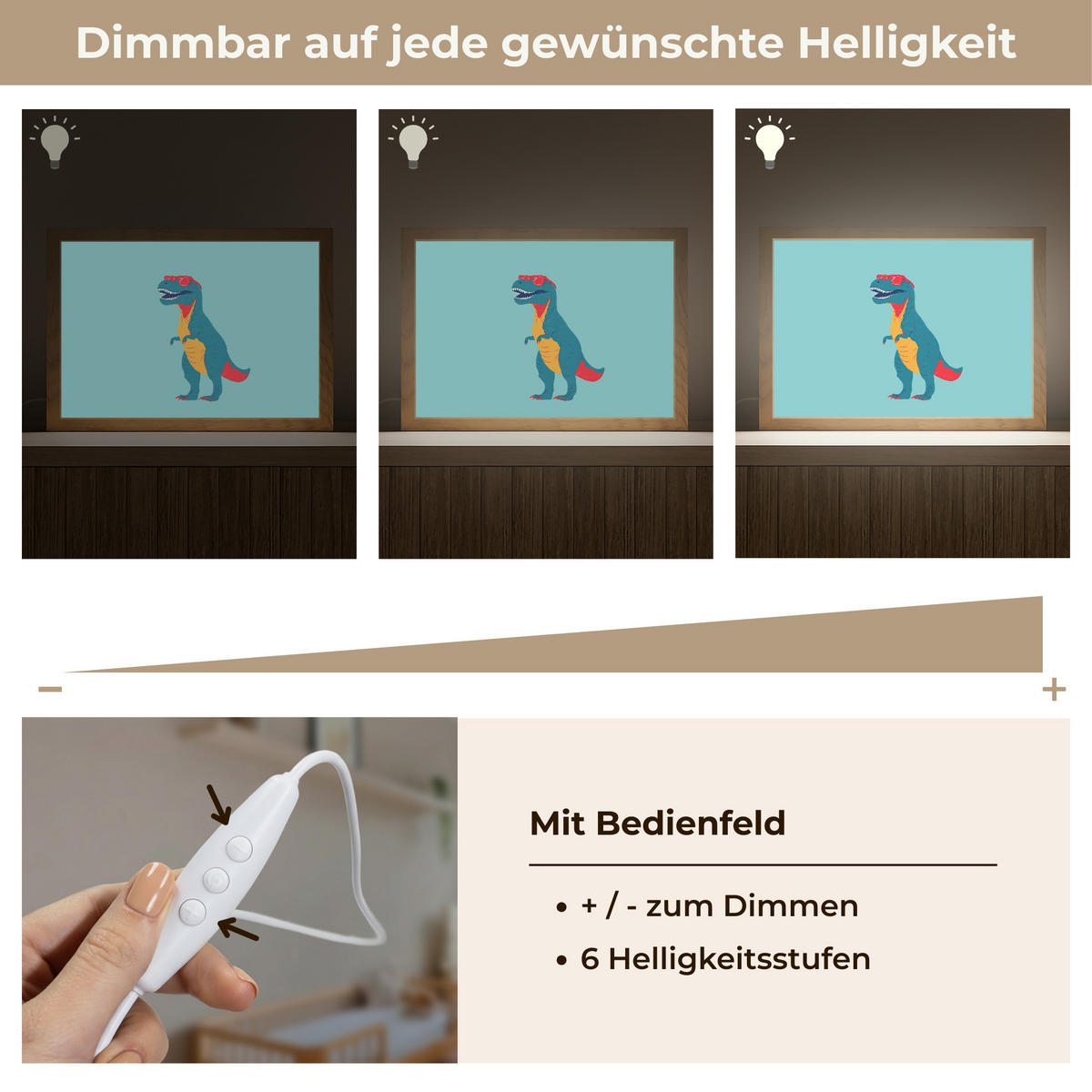 NACHTTISCHLAMPE Dinosaurier - Blau - Sonnenbrille 30x20 cm - Hellblau, Holzwerkstoff (8/30/20cm)