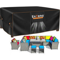 ABDECKPLANE für Gartenmöbel 250 x 250 x 90 cm - Schwarz, Textil (250/250/90cm)