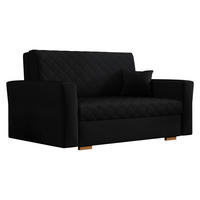SCHLAFSOFA Viva Caro II - Schwarz/Braun, Holz/Textil (145/85/98cm) - MIRJAN24