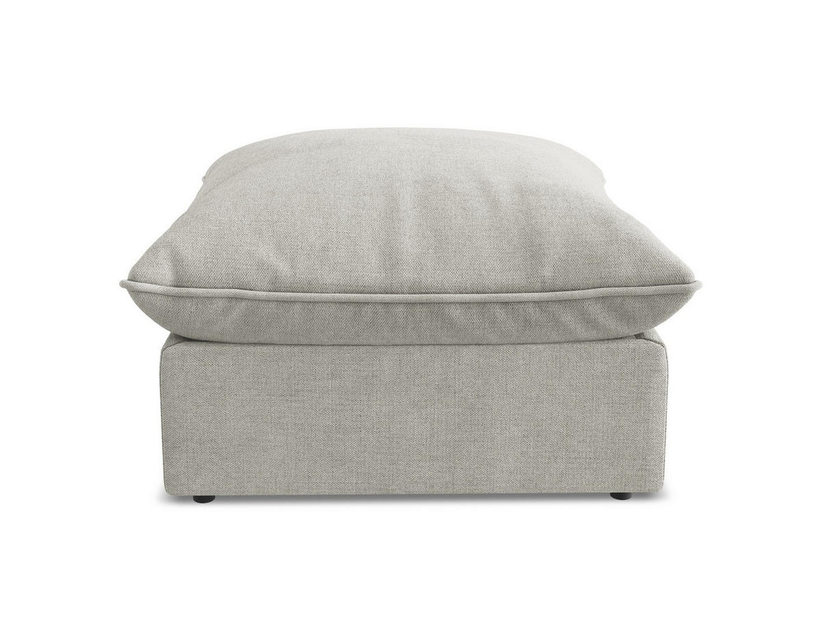 POUF Strukturstoff Grau - Hellgrau/Schwarz, Holzwerkstoff/Kunststoff (75/45/75cm) - Makamii