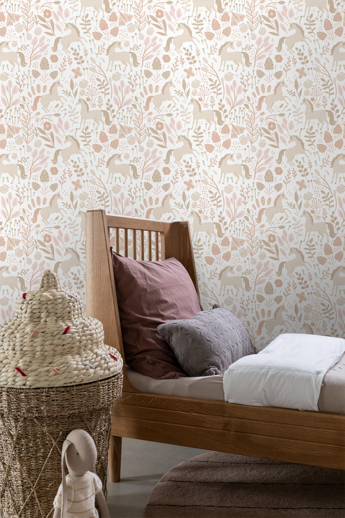 TAPETE Einhörner 53 cm x 10.05 m - Weiß, Papier (53/0.1cm) - ESTAhome