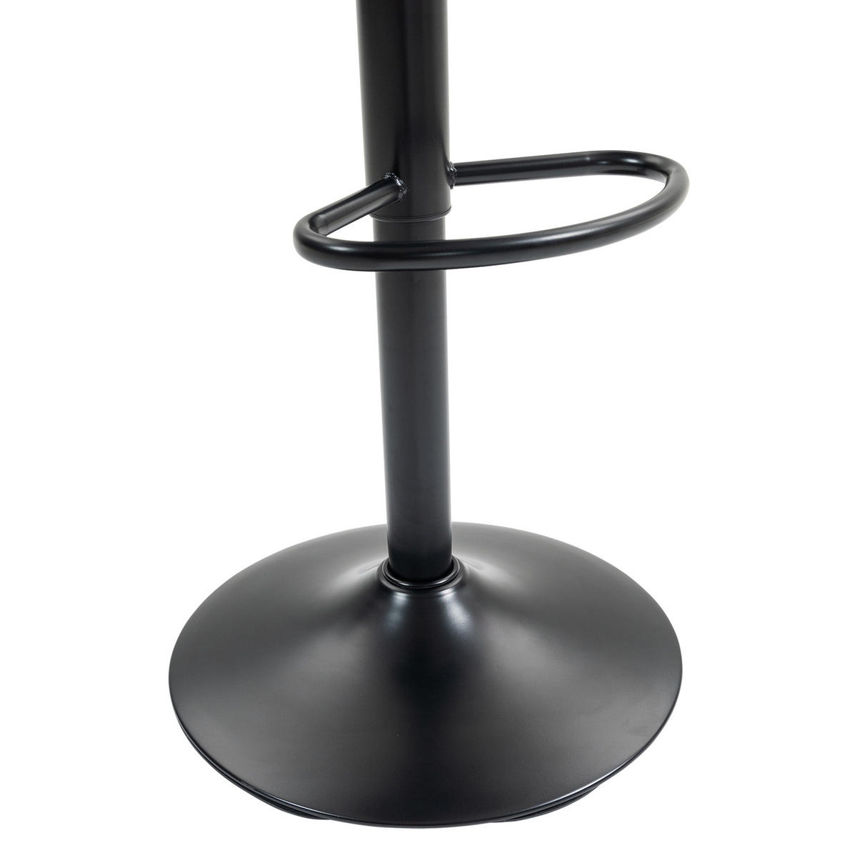 BARHOCKER Schwarz höhenverstellbar mit 360°-Drehfunktion - Schwarz, Metall (44/80/43cm) - MIVRAY