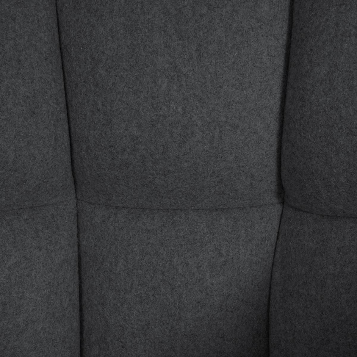 BARHOCKER Filz Anthrazit - Anthrazit/Weiß, Textil/Metall (64/88/45cm) - CLP