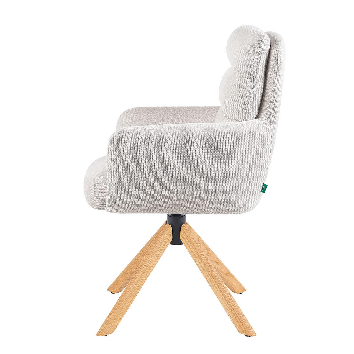 ARMLEHNSTUHL Mika-Jule - Honigeiche/Creme, Eichenholz/Holz (59/94/66cm) - DUBI Möbel