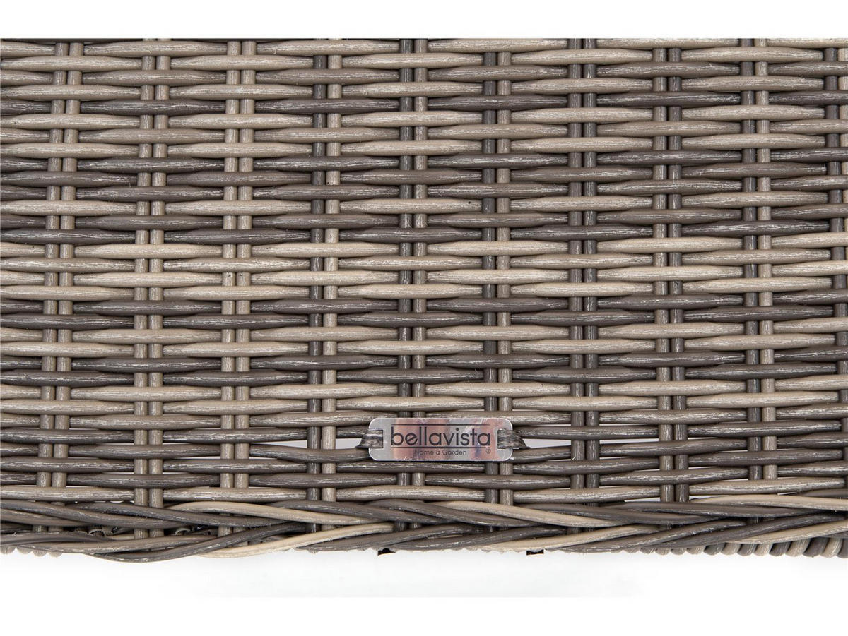 GARTENSESSEL Ria 2er-Set Grau Polyrattan - Grau, Naturmaterialien (78/109/70cm) - Green Spirit