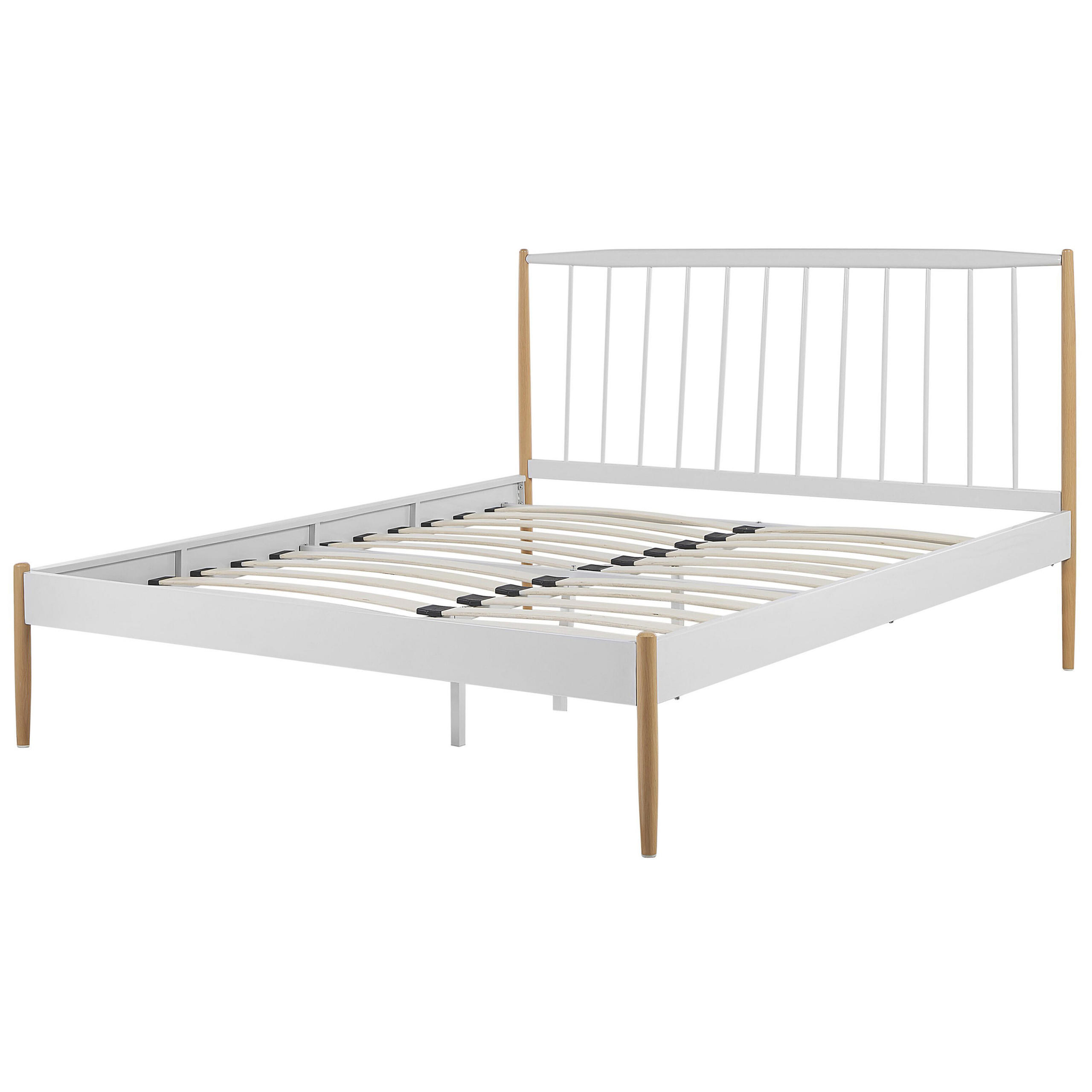 METALLBETT 140/200cm Weiß Maurs - Weiß, Metall (140/200cm) - Beliani