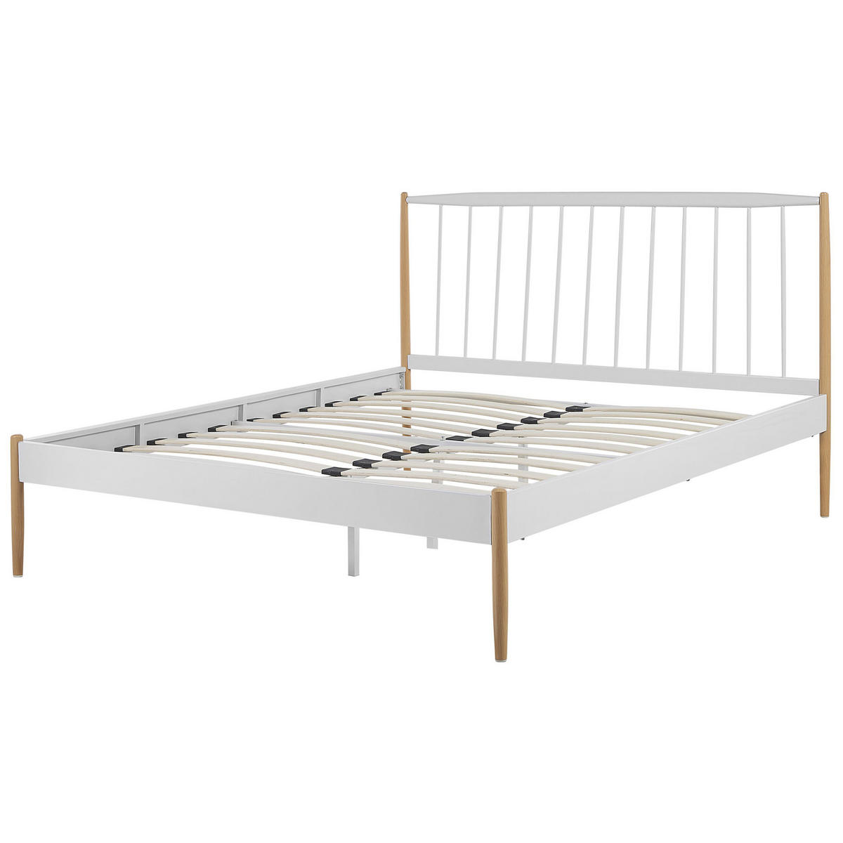 METALLBETT 140/200cm Weiß Maurs - Weiß, Metall (140/200cm) - Beliani