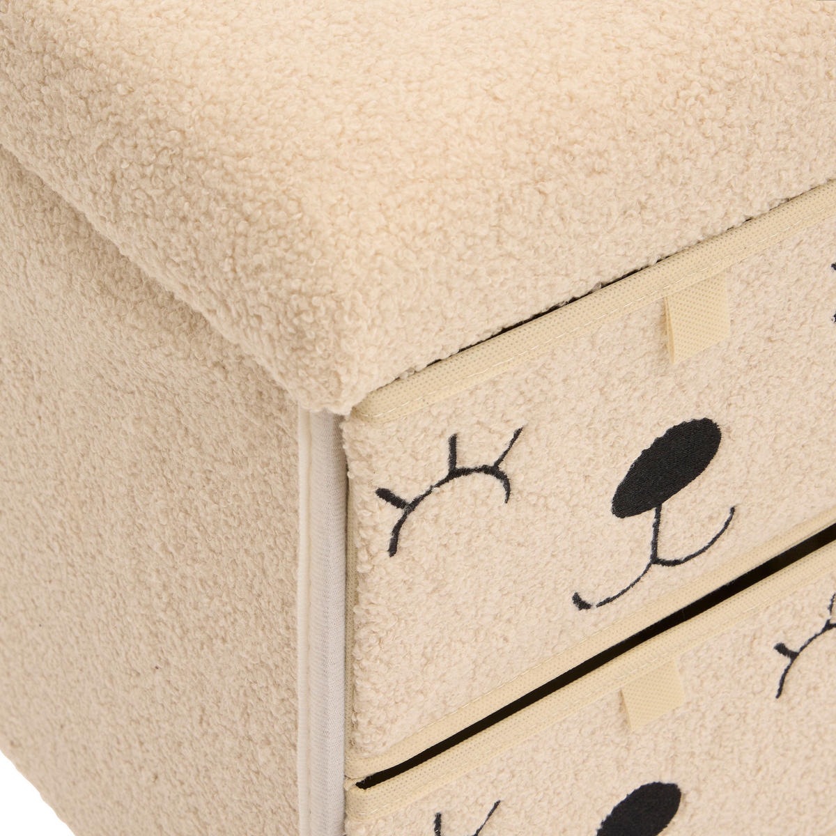 PUF mit 4 Schubladen Ezzio 50/38/39 cm - Beige, Holzwerkstoff (38/39/50cm) - Atmosphera Createur d´interieur