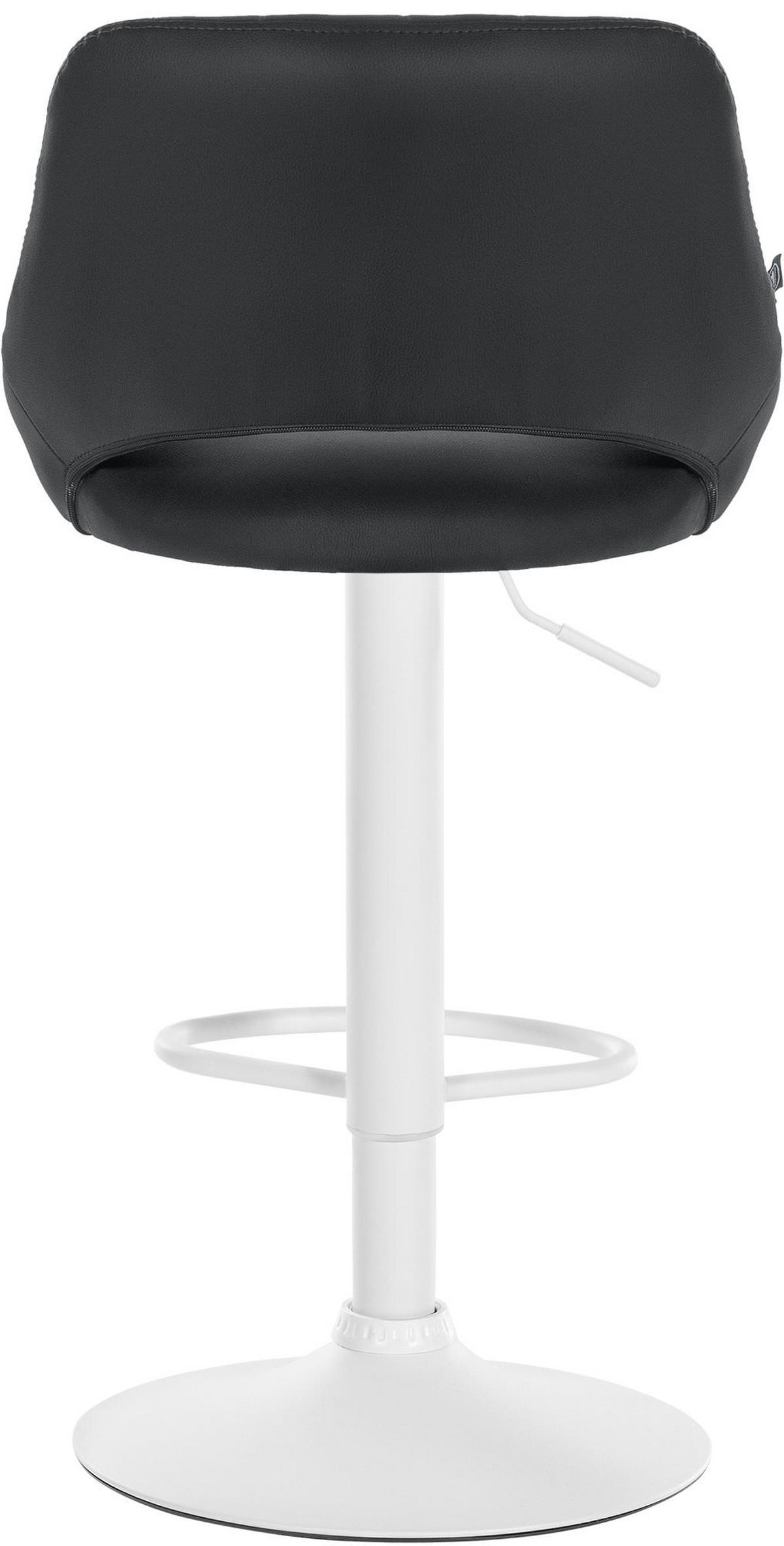 BARHOCKER 2er Set Milos Kunstleder W schwarz - Schwarz/Weiß, Kunststoff/Metall (47/106/48cm) - TPFLiving