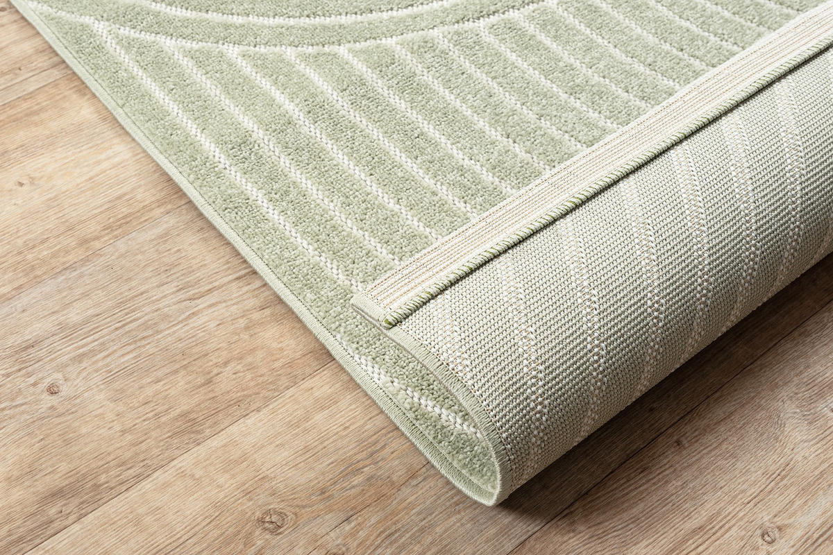 TEPPICH Outdoor Geometrisch MEZEN Polypropylen Grün 120 x 160 cm - Grün, Textil (120/160cm) - KADIMA DESIGN