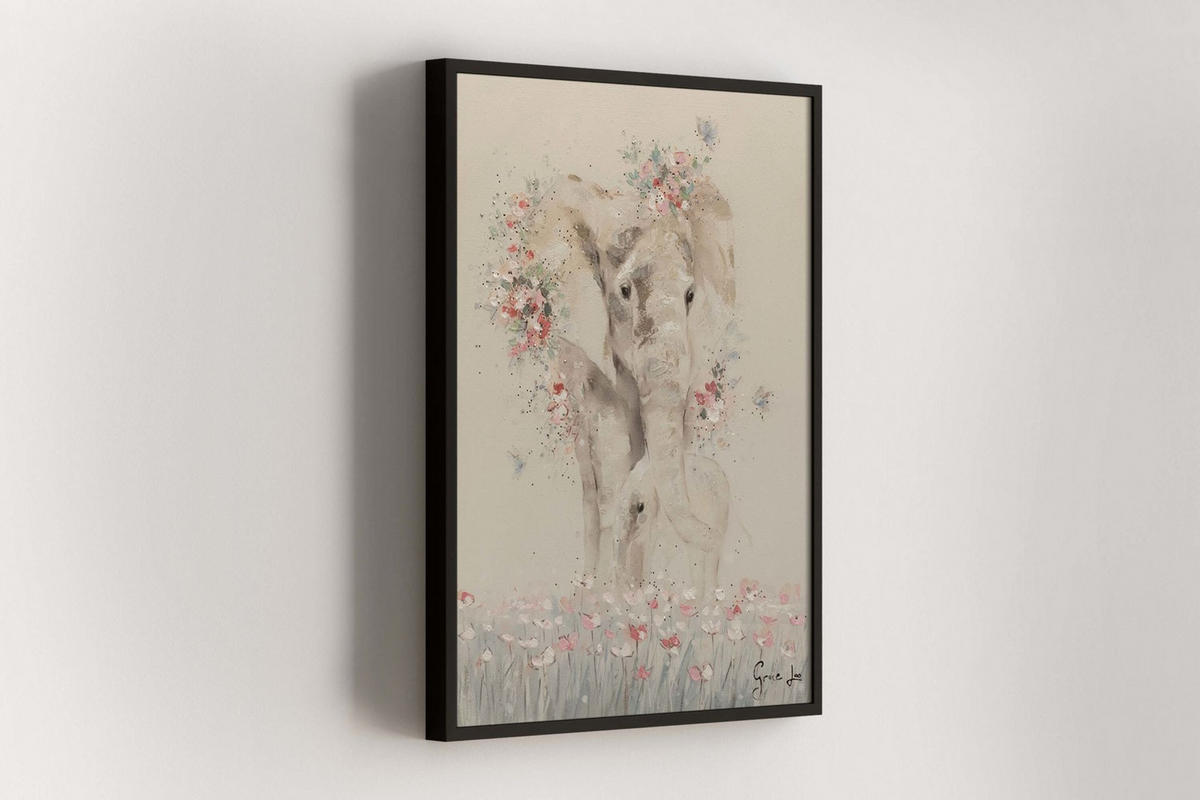 ULJANA SLIKA 75/100 cm, Životinje - bež/taupe, tekstil/drvo (75/100cm) - KUNSTLOFT